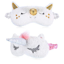 Carica l'immagine nel visualizzatore di Gallery, 2 Pezzi Unicorno Maschera per Dormire Carino Benda Copertina per... - Ilgrandebazar
