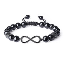 Carica l'immagine nel visualizzatore di Gallery, COAI Bracciale Infinito con Perle in Tormalina Nera e Occhio di