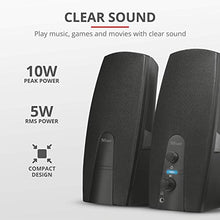 Carica l'immagine nel visualizzatore di Gallery, Trust Almo Set di Altoparlanti 2.0 USB con Potenza Picco 10 W, Nero...