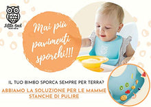 Carica l'immagine nel visualizzatore di Gallery, ❤️ Little Owl Bavaglini Silicone Impermeabili con Tasca Celeste/Verde