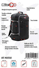 Carica l'immagine nel visualizzatore di Gallery, CABIN GO Zaino cod. MAX 5540 bagaglio a mano/cabina da MX5540, Nero/Grigio