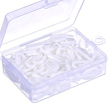 Carica l'immagine nel visualizzatore di Gallery, Outus 100 Pezzi Gancio Tenda Plastica Bianco 2.8 da 1.2 cm per di...