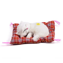 Carica l'immagine nel visualizzatore di Gallery, Zerodis Simulazione Sleeping Cat Toy con Soft Mat Bed durevole Vocalize White - Ilgrandebazar