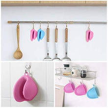 Carica l'immagine nel visualizzatore di Gallery, Comius Sharp Guanti per Forno, 4pcs Silicone al Calore da Blue + Pink