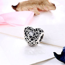 Carica l'immagine nel visualizzatore di Gallery, HMILYDYK, charm a forma di cuore in argento sterling con cristalli Swarovski... - Ilgrandebazar