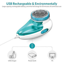 Carica l'immagine nel visualizzatore di Gallery, Aerb Levapelucchi Elettrico Portatile, Ricaricabile USB Rasoio Blu - Ilgrandebazar