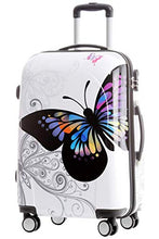 Carica l'immagine nel visualizzatore di Gallery, Set valigie rigide tipo trolley in policarbonato, 3 Set, Butterfly(4er Set)