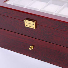 Carica l'immagine nel visualizzatore di Gallery, Feibrand Legno Scatola Porta Orologi Custodia per 20 Doppio Rosso - Ilgrandebazar