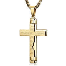 Carica l'immagine nel visualizzatore di Gallery, Collana Croce Donna Uomo Acciaio inossidabile Oro Regalo Gioielli - Ilgrandebazar