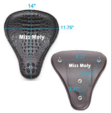 Carica l'immagine nel visualizzatore di Gallery, Pelle Coccodrillo Moto Sella Monoposto per Sportster Nero-Aggiornamento