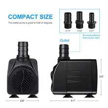Carica l'immagine nel visualizzatore di Gallery, Awroutdoor Pompa Acqua Sommergibile, 25W Acquario, 1800L/H...