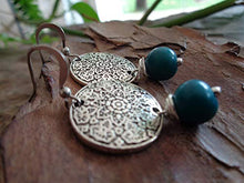 Carica l'immagine nel visualizzatore di Gallery, ✿ SEMI DI ASAI TURCHESE BOHO ETHNO MANDALA ✿ orecchini esotici - regalo...