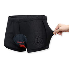 Carica l'immagine nel visualizzatore di Gallery, X-TIGER Ciclismo Uomo 5D Gel Imbottito Boxer Traspirante Biancheria L, Nero