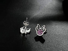 Carica l'immagine nel visualizzatore di Gallery, Shysnow 925 Argento bella Tiny mouse orecchini Natale regalo Stile Uno Viola - Ilgrandebazar