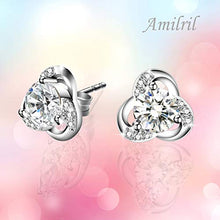 Carica l'immagine nel visualizzatore di Gallery, Amilril Orecchini Donna, Argento Sterling 925 con Zirconi Cubici, Regali per... - Ilgrandebazar