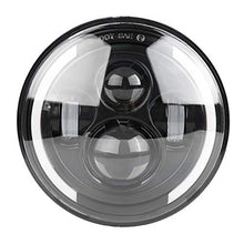 Carica l'immagine nel visualizzatore di Gallery, Qiilu Lampada Frontale a LED da 7 Pollici 150W Halo Light, Auto e Moto...