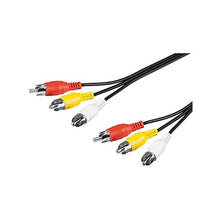 Carica l'immagine nel visualizzatore di Gallery, Goobay 50380 Cavo di Collegamento Audio Video Composito, 3 RCA, 1.5m...