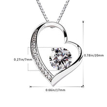 Carica l'immagine nel visualizzatore di Gallery, B.Catcher collana in argento con pendente a cuore d'argento e zircone cubico - Ilgrandebazar