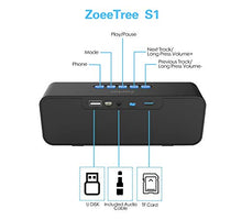 Carica l'immagine nel visualizzatore di Gallery, ZoeeTree S1 Altoparlante Bluetooth Portatili, Cassa con Audio Nero