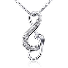 Carica l'immagine nel visualizzatore di Gallery, B.Catcher collana d'argento nota musicale con pendente S925 da donna... - Ilgrandebazar