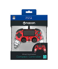 Carica l'immagine nel visualizzatore di Gallery, Nacon Compact Controller Luminosi, Rosso - Classics - PlayStation 4