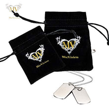 Carica l'immagine nel visualizzatore di Gallery, 2 PCS Acciaio inox Pendente Ciondolo Collana Esercito Double Dog Tag Argento - Ilgrandebazar