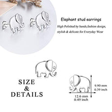 Carica l'immagine nel visualizzatore di Gallery, Orecchini di Elefante in Argento Sterling 925 Gioielli per Donne Ragazze