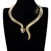 Carica l'immagine nel visualizzatore di Gallery, Girocollo da donna, a forma di serpente Oro
