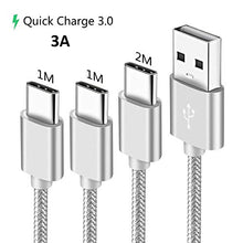 Carica l'immagine nel visualizzatore di Gallery, Cavo Usb Type-C Ricarica Carica Rapida Per Samsung S10 S10E USB C 1M+1M+2M