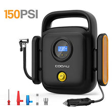 Carica l'immagine nel visualizzatore di Gallery, COOAU Compressore Aria Portatile Auto, 150PSI 12v con Protezione da...