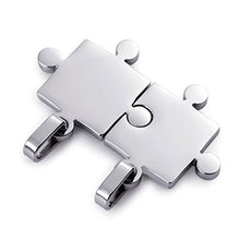 Carica l'immagine nel visualizzatore di Gallery, Set di collane con ciondoli a forma puzzle che si combinano Silver - Ilgrandebazar