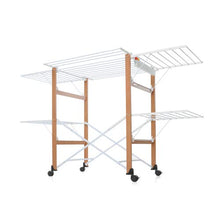 Carica l'immagine nel visualizzatore di Gallery, Foppapedretti Gulliver Stendibiancheria Pieghevole, Bianco / Marrone (Noce) - Ilgrandebazar