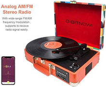 Carica l'immagine nel visualizzatore di Gallery, DIGITNOW! Giradischi Bluetooth a 3 Velocità, Convertitore Portatile M46-Color