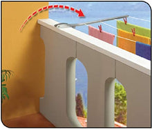 Carica l'immagine nel visualizzatore di Gallery, Gimi Ring Stendibiancheria da Balcone, Stendino Esterno, Sistema a... - Ilgrandebazar