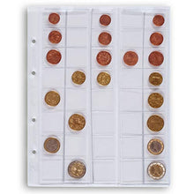 Carica l'immagine nel visualizzatore di Gallery, Leuchtturm 308740 coin sheets OPTIMA, for Euro sets up to 26 mm Ø, clear - Ilgrandebazar