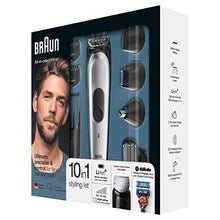 Carica l'immagine nel visualizzatore di Gallery, Braun Regolabarba Eletrico Uomo Tutto-in-1 MGK7020 Rifinitore, Nero/Argento