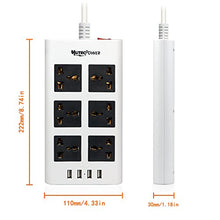 Carica l'immagine nel visualizzatore di Gallery, MutecPower Universale multipresa Ciabatta con 6 Prese e 4 Porte USB Spina EU - Ilgrandebazar