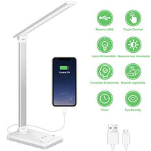 Carica l'immagine nel visualizzatore di Gallery, Lampada da scrivania SEZAC 50LED, lampada tavolo con sensore tattile,...