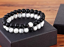 Carica l'immagine nel visualizzatore di Gallery, Andy &amp; C Bracciale Uomo 2 pezzi Con Pietre Naturali Braccialetto Scatola... - Ilgrandebazar