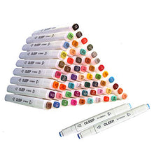 Carica l'immagine nel visualizzatore di Gallery, OLEEP 80 Colori Art Sketch Pennarelli a Doppia Punta Broad Fine Point Graphic - Ilgrandebazar
