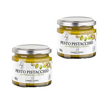 Carica l'immagine nel visualizzatore di Gallery, CAMPO D'ORO Set 2 Pezzi PESTO DI PISTACCHIO 180 GR. Specialità siciliane per...