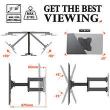 Carica l'immagine nel visualizzatore di Gallery, Eono by Amazon - Supporto TV da Parete Girevole 17"-39" / Braccio Singolo