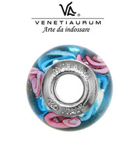 Carica l'immagine nel visualizzatore di Gallery, Venetiaurum - Charm in vetro originale di Murano e argento 925 - Gioiello...