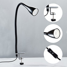 Carica l'immagine nel visualizzatore di Gallery, Lampada LED da tavolo con morsetto dimmerabile, include lampadina 5W Nero - Ilgrandebazar