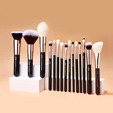 Carica l'immagine nel visualizzatore di Gallery, Jessup 15Pz Oro Rosa/Nero Pennelli per trucco professionale Set trucco...