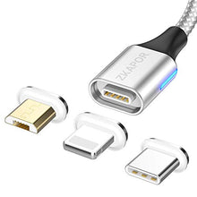 Carica l'immagine nel visualizzatore di Gallery, Cavo Magnetico USB, ZAKPOR Ricarica 3 in 1 Connettore 3-IN-1