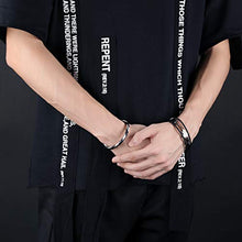 Carica l'immagine nel visualizzatore di Gallery, Jlbuay Bracciale da Uomo acciaio inossidabile vero cuoio bracciale... - Ilgrandebazar