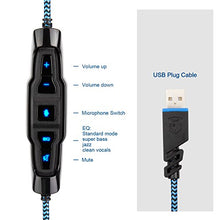 Carica l'immagine nel visualizzatore di Gallery, SADES R7 Gaming Headset, USB Headset Cuffie da gioco stereo per Nero