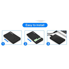 Carica l'immagine nel visualizzatore di Gallery, EasyULT Case Esterno per Disco Rigido 2.5", USB 3.0 Enclosure Hard Disk Nero