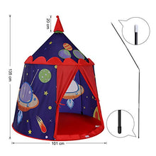 Carica l'immagine nel visualizzatore di Gallery, SONGMICS Tenda da Gioco Castello con Astronavi per Ragazzi e Bambini, rosso - Ilgrandebazar